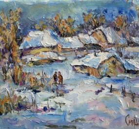 Картина "Зима на кубани"