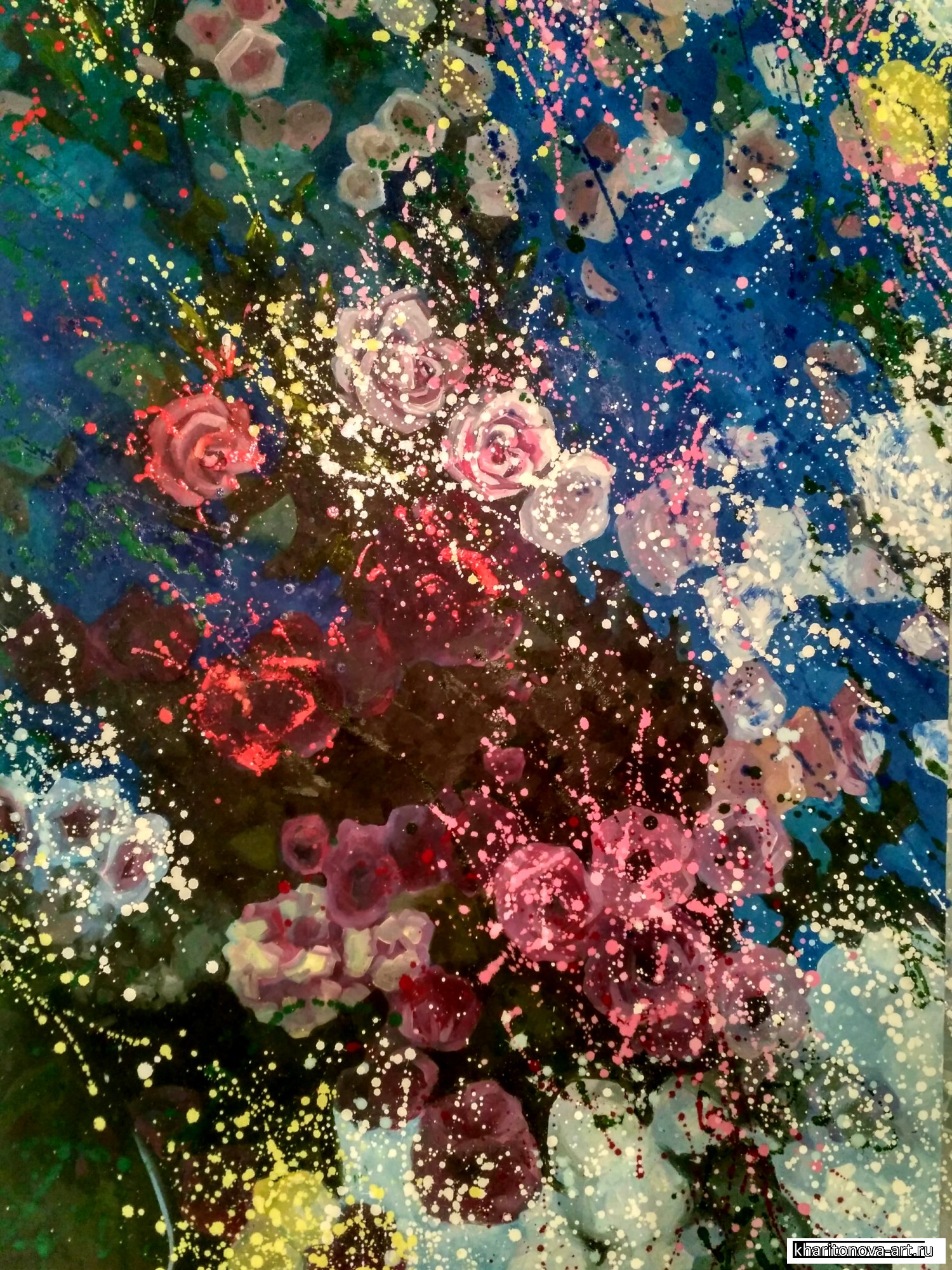 Картина Абстрактные цветы - Галерея искусств Альбины Харитоновой