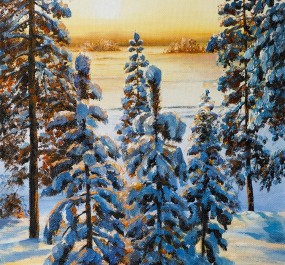 Картина "Зимний рассвет"