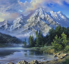 Картина "У горного озера "