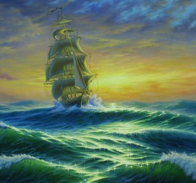 Картина "Восход в море"