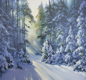 Картина "В зимнем лесу"