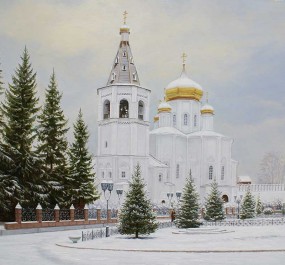 Картина "Церковь Петра и Павла.Зима"