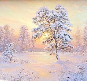 Картина "Зимнее солнце"
