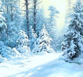 Картина "Зима в лесу"