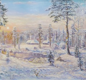 Картина "Зимний лес"