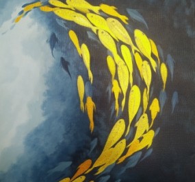 Картина "Золотые рыбки"