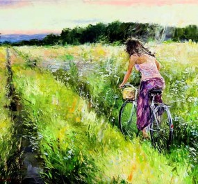 Картина "Cycling in the sammer"