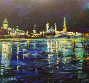 Картина "Ночная Казань"