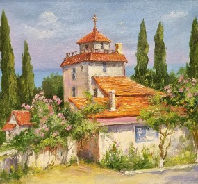 Картина "Южный дворик"