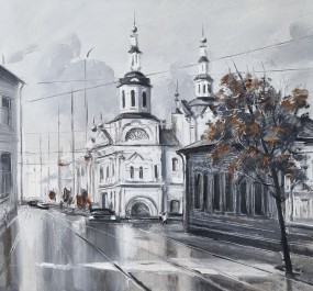 Картина "Тюмень. Спасская церковь"