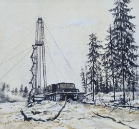 Картина "На Севере (вышка)"