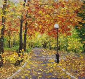 Картина "Рябина в парке"