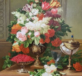 Картина "Натюрморт с малиной"