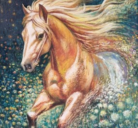 Картина "Лошадка золотая"