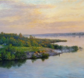 Картина "Рассвет над Волгой"