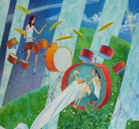 Картина "Барабанная дробь дождя"