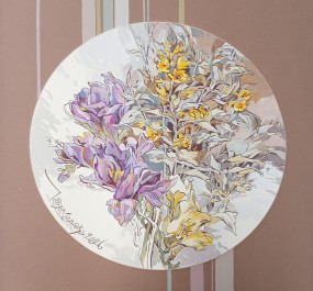 Картина "Розовый букет"