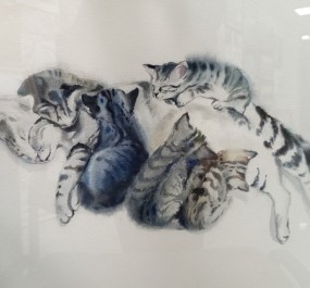 Картина "Семейка кошки"
