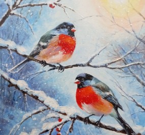 Картина "Снегири"