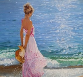 Картина "Девушка у моря"