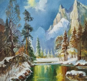 Картина "Горное озеро"