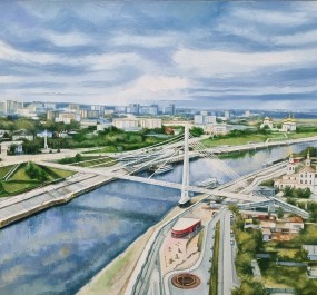 Картина "Панорама города Тюмени"