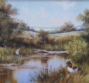 Картина "Охота на уток"