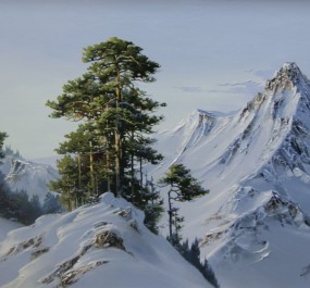 Картина "Зима в горах"