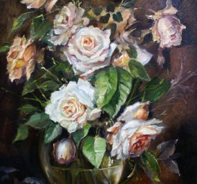 Картина "Розы в вазе"
