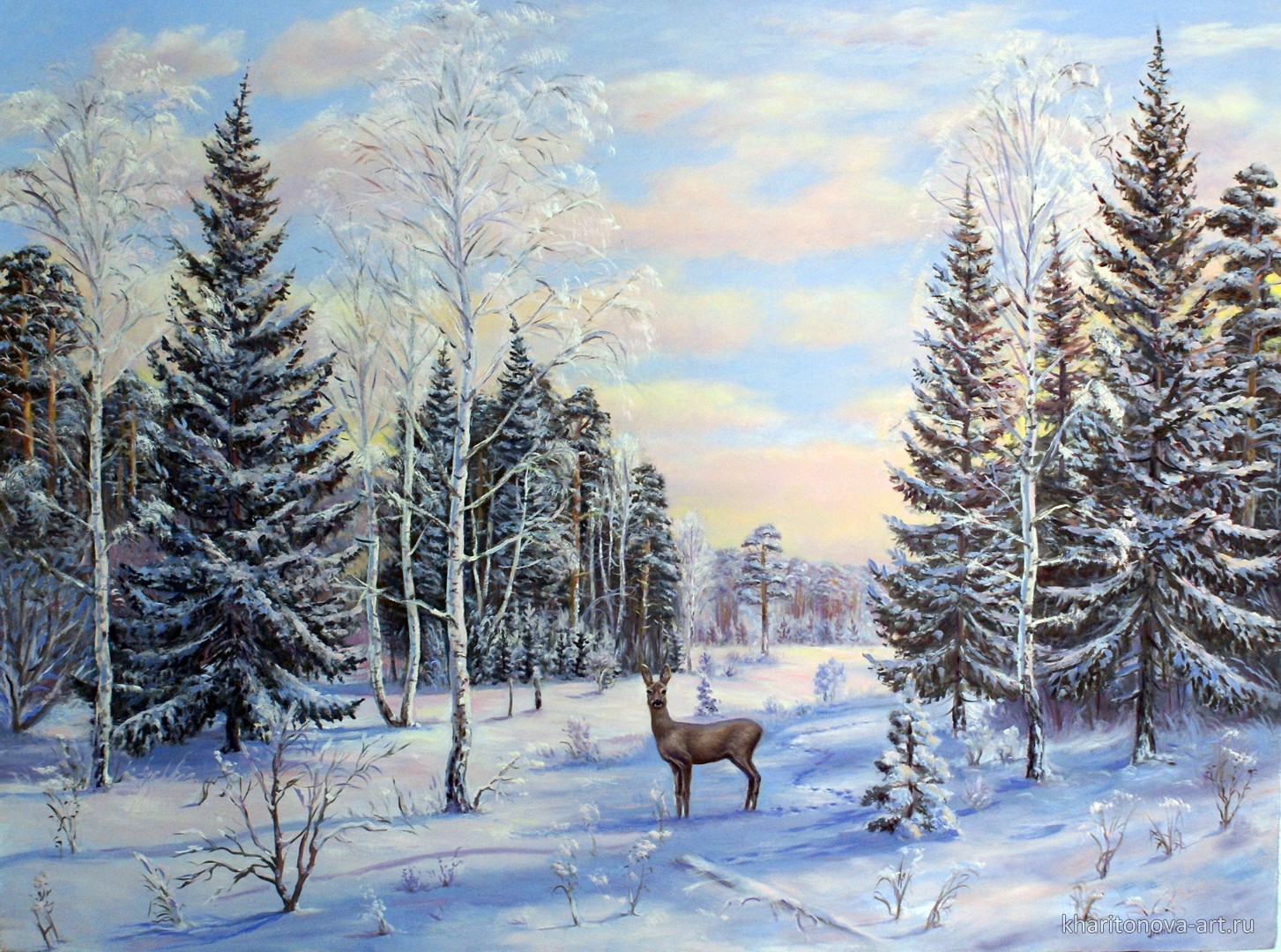Картина Зимнее Утро - Галерея искусств Альбины Харитоновой