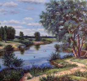 Картина "Спокойная речка"