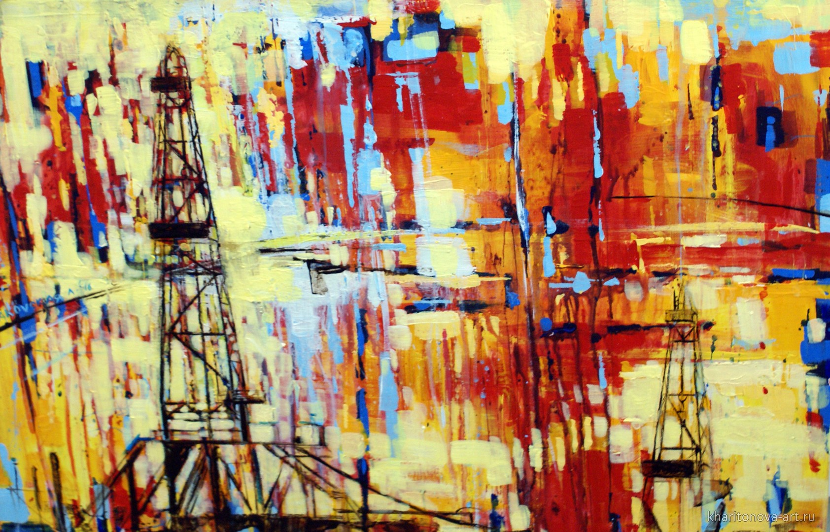 Картины нефтегазовой тематики нефтью